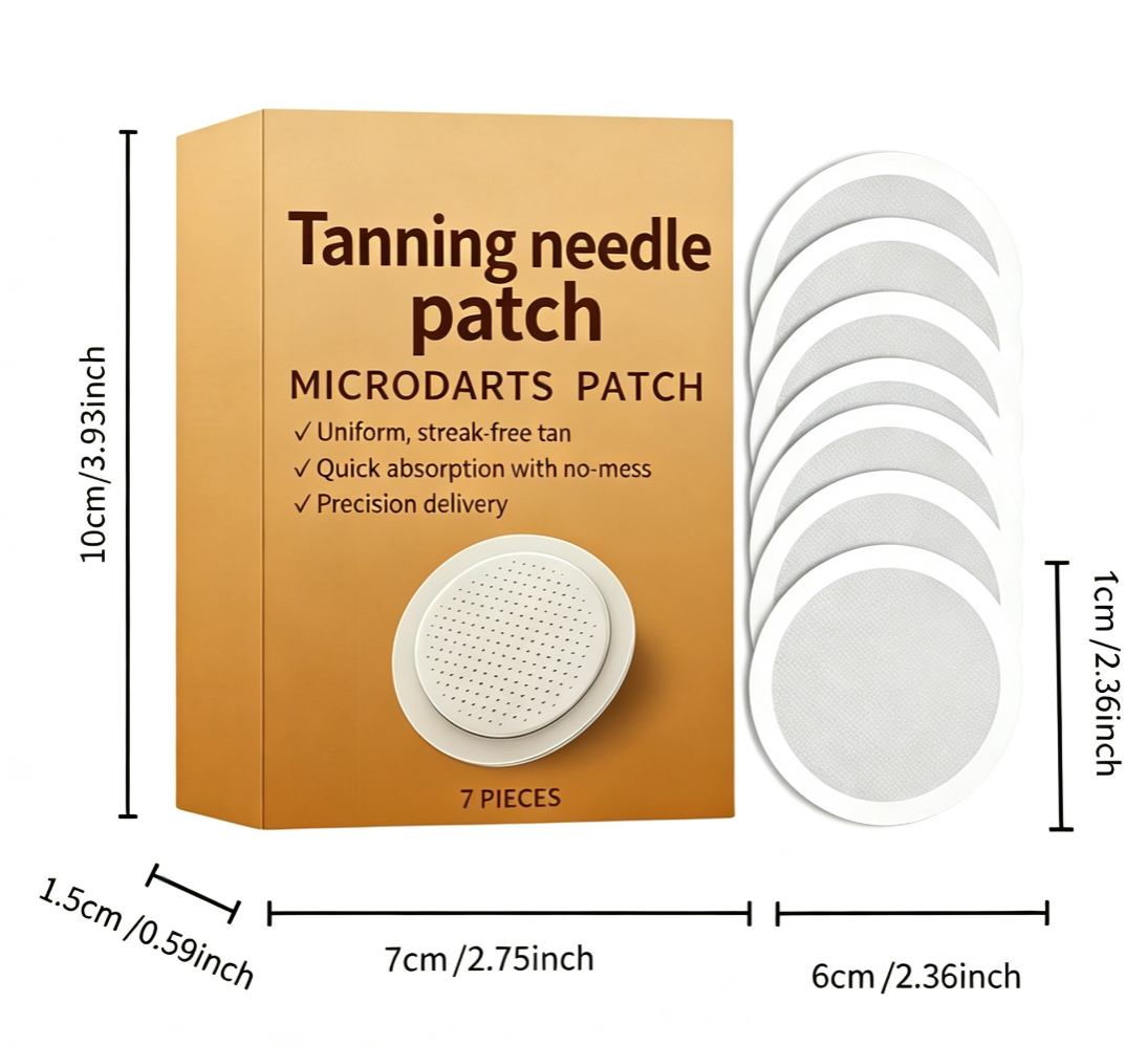 ☀️Facial Sun‑Free Tanning Microdart Patches, Reusable Gentle Self‑Tan Patch for Natural Bronzed Glow