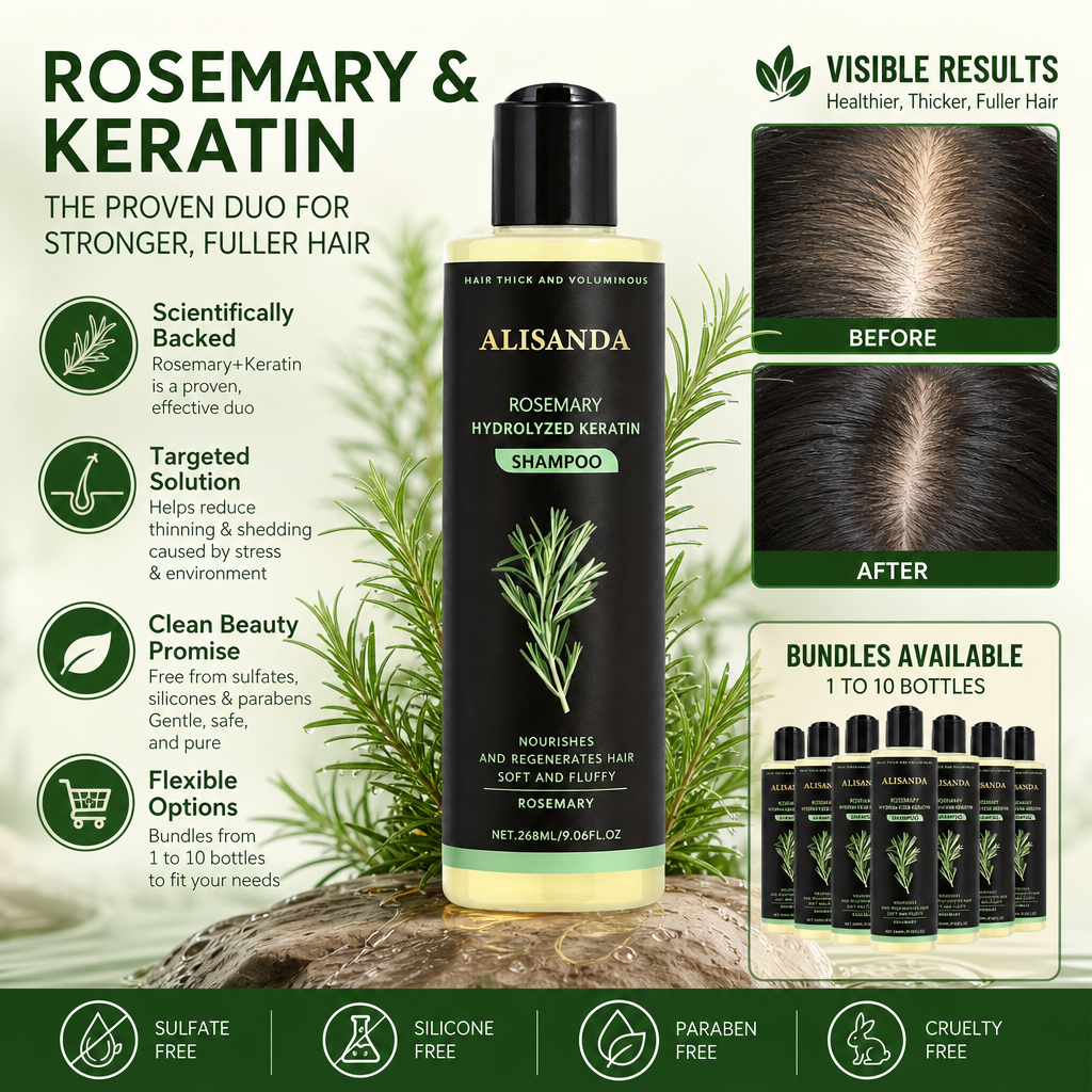 Rosemary · Keratin · Volume in a Bottle