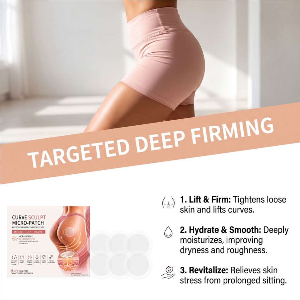 Dissolvable Micro Skincare Patch for Hip Area Body Care