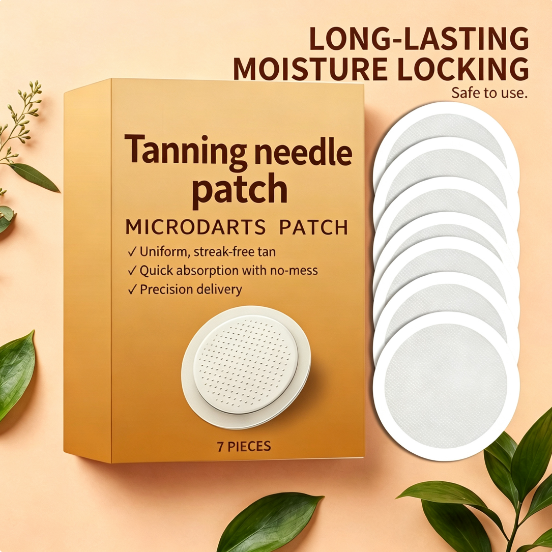 ☀️Facial Sun‑Free Tanning Microdart Patches, Reusable Gentle Self‑Tan Patch for Natural Bronzed Glow