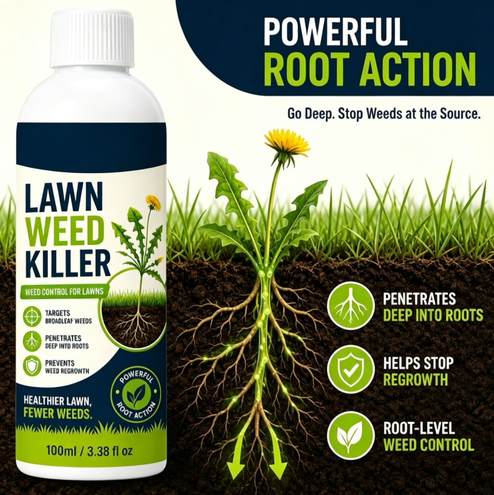 Lawn Weed Killer | Targets Broadleaf Weeds At The Root
